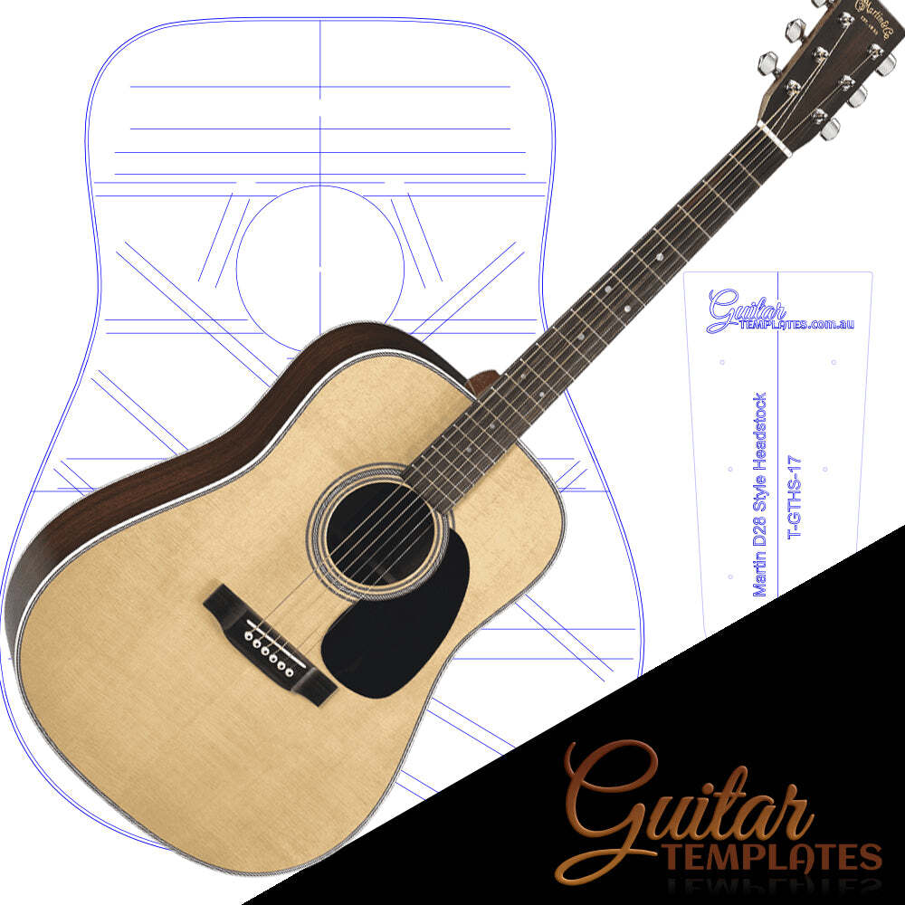 Martin-Style Dreadnaught Acoustic Template Set - Guitar Templates