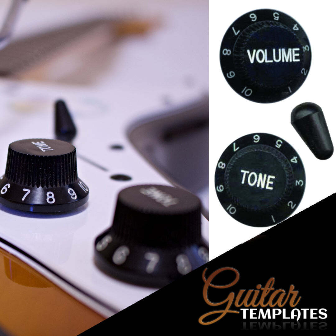 St Style PushOn Guitar Knobs Guitar Templates