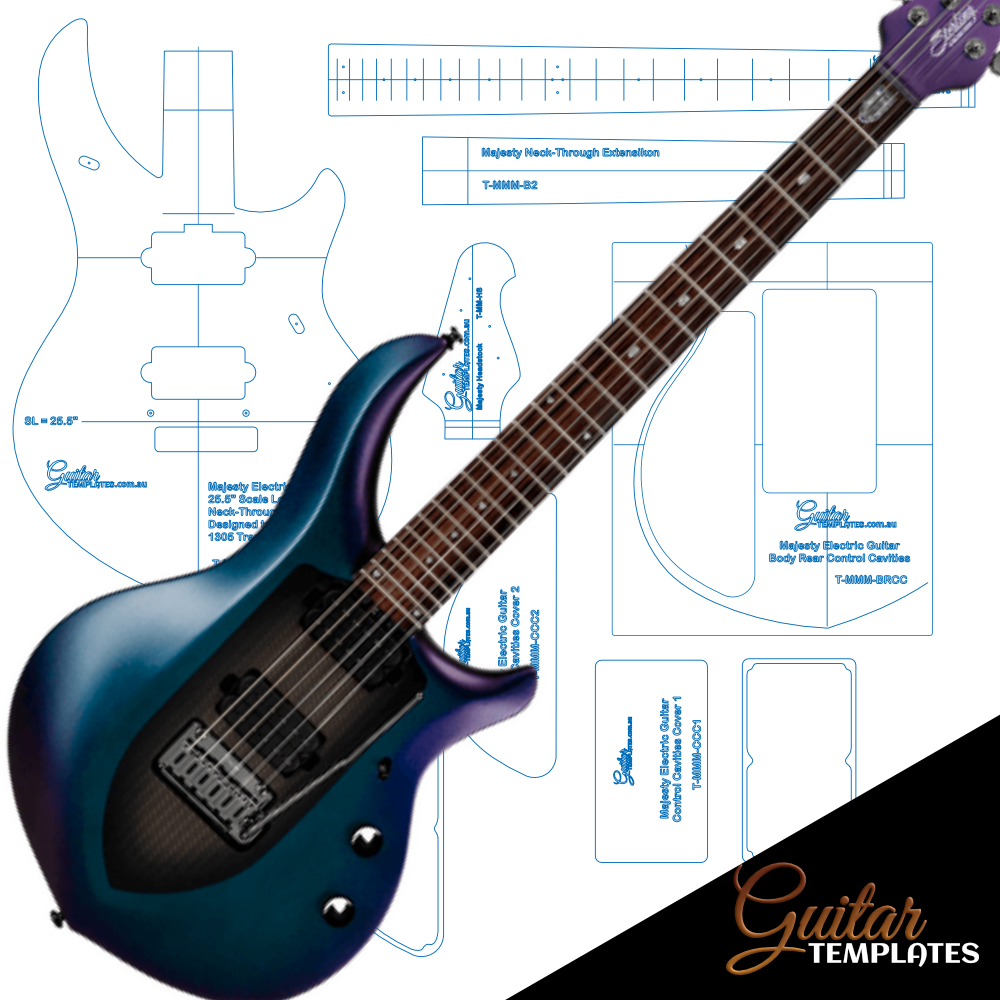 Musicman Majesty Style Template Guitar Templates musicman-majesty-style-template-guitar-templates
