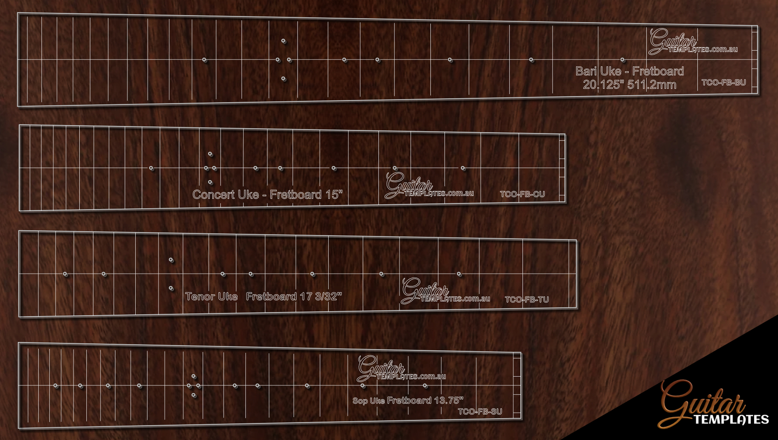 Ukulele Fretboard Templates