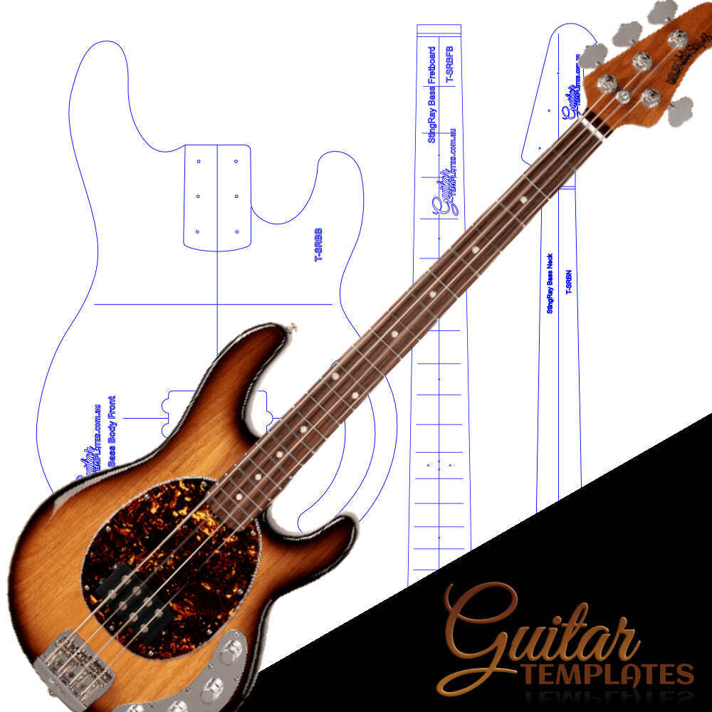 Stingray Bass Style Template Set - Guitar Templates