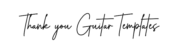 Thankyou text Guitar Templates