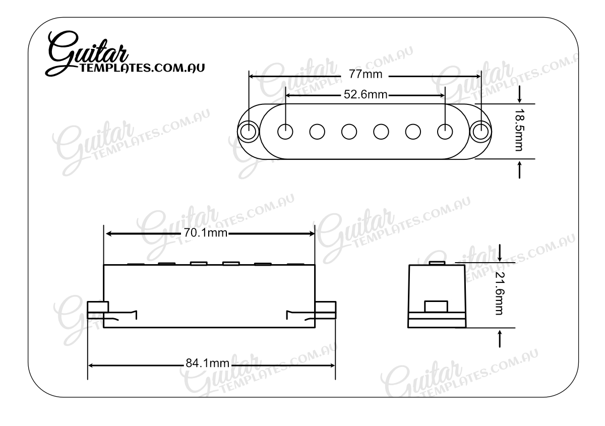 Strat Pickup dimensions and router template