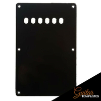 Black 6 Hole S-Style Tremolo Cover Plates (2 colours)