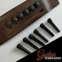 Plain Ebony Bridge Pins