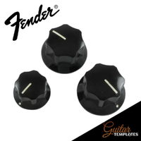 Genuine Fender®  Black Jazz Bass®, Set Screw Knobs