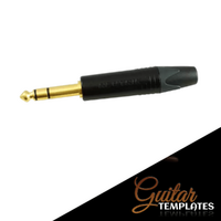 Stereo Neutrik ¼" Plug black plastic with gold contacts