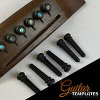 Ebony with Abalone Dot Bridge Pins