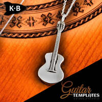 Sterling Silver Classical Guitar Pendant