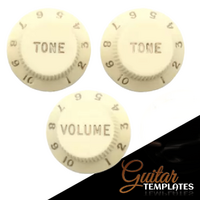 Fender® ,  Stratocaster® Knobs, 1 Volume, 2 Tone - 3 pack