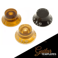 Gibson Style Top Hat Knobs - Embossed