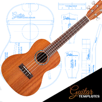 Grande Concert Ukulele Template Set