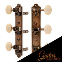 Golden Age Restoration Tuners for Slotted Peghead Guitar - Bell-end