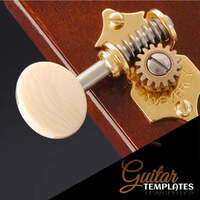 Waverly Guitar Tuners with Ivoroid Knobs for Solid Pegheads