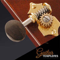 Waverly Guitar Tuners with Ebony Knobs for Solid Pegheads