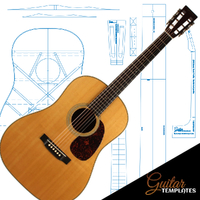 Martin Style HD-28vs 12 Fret Guitar Template