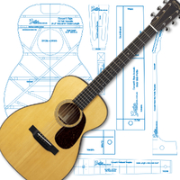 Concert 0 Style Acoustic Guitar Template Set