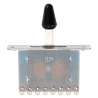 Alpha Pickup Selector Switch,  tele-style 3-Way, Black Tip
