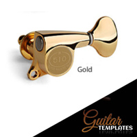 Gotoh SGL510 18:1 3+3 Tuners with Large Metal Knobs - Gold