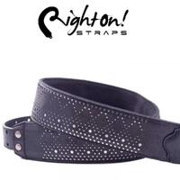 Sparks Round Black Guitar Strap