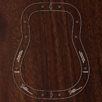 Martin Dreadnaught Style Body Mold Template