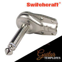 1/4" Plug - Switchcraft, flat cable-mount, right-angle