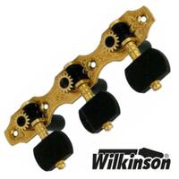 Wilkinson Classical Guitar Tuning Machines on Traditional Waisted Plate in Gold Finish (3+3)