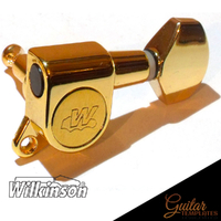 Gold Wilkinsons Mini Button Tuning Machines 6 in Line