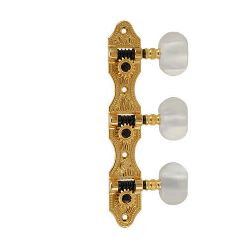 Gold with Pearloid Schaller Classical Guitar Tuners