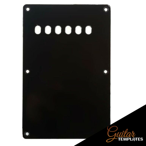 Black 6 Hole Str Style Tremolo Cover Plates (2 colours)