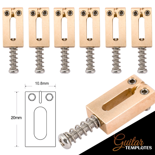 10.8mm Modern Brass Saddle Set (6 pieces)