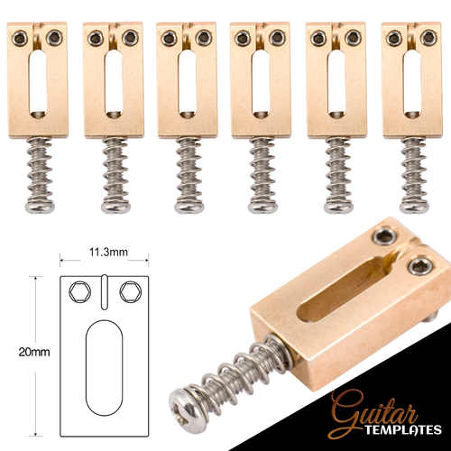 11.3mm Modern Brass Saddle Set (6 pieces)