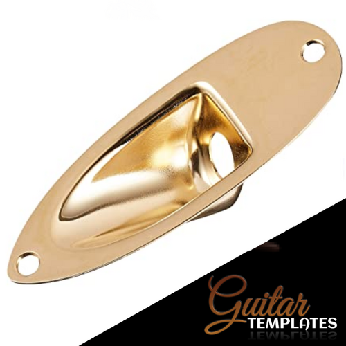 Gold Guitar Jack Plate - Str-Style