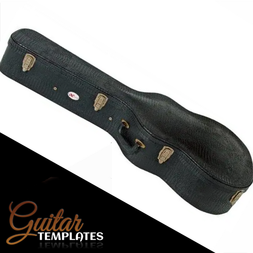 Xtreme Jumbo Guitar Case - Black Faux Crocodile