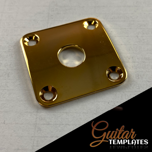 Gold Les Paul Style Metal Jack Plate