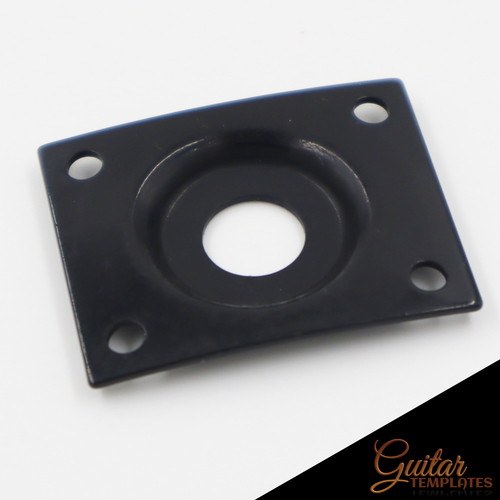 Black Rectangular Recessed Metal Jack Plate