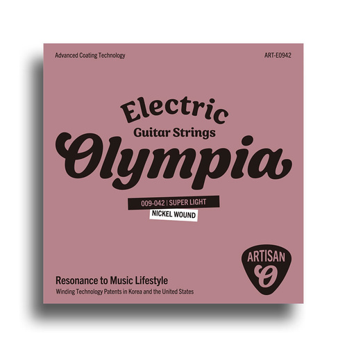 Olympia 9-42  Artisan Series Coated Super Light Electric Guitar String Set