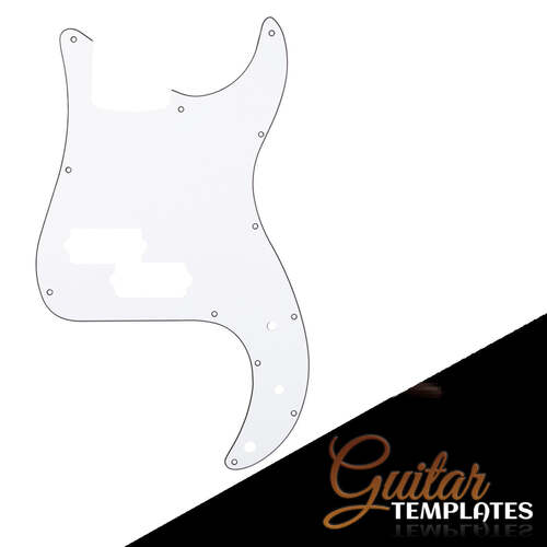 White Black White P Bass Style Pickguard  2 Varieties