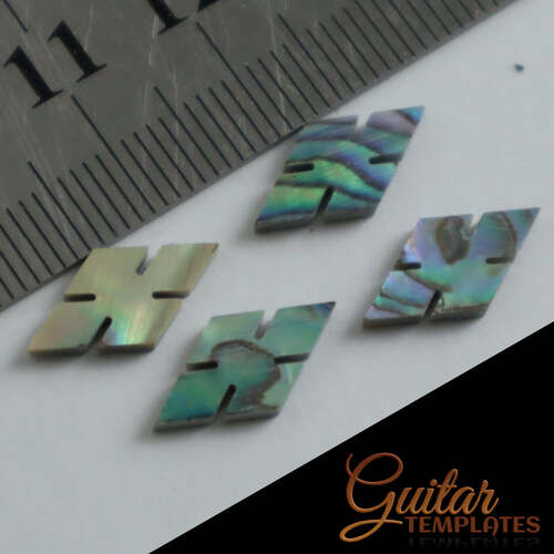 Paua Notched Diamond 14.5 x 7.5 x 1.5mm