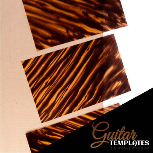 Amber Tiger Stripe Tortoloid Pickguard Material