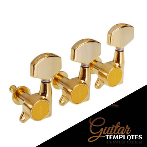 Gold Gotoh SG381 Large Schaller-style Knob 3+3 Tuning Machines