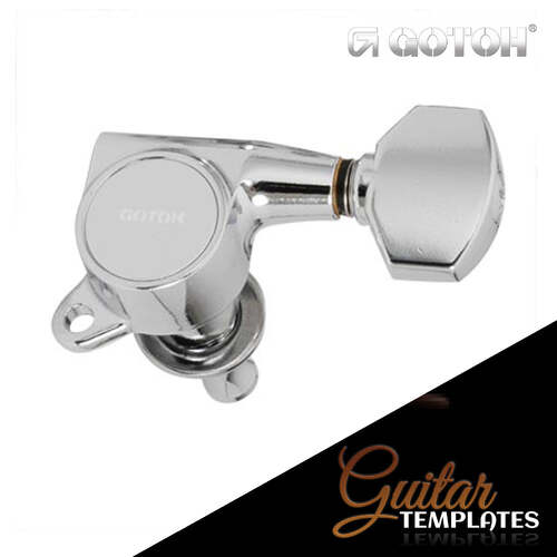 Black Left Gotoh SG381 Individual Tuners - Small 07 Buttons