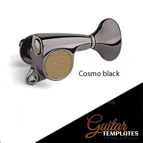 Gotoh SGL510 18:1 3+3 Tuners with Large Metal Knobs - Cosmo Black