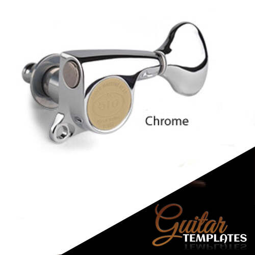 Gotoh SGS510 Tuners 3+3 with Small (S5) Metal Knobs - Chrome