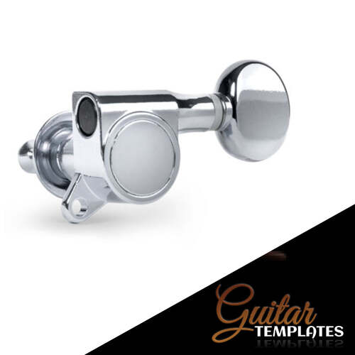 Chrome Golden Age Oval Knob 6-In-Line Tuners