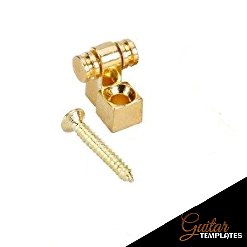 Dual Roller Guitar String Tree - Gold