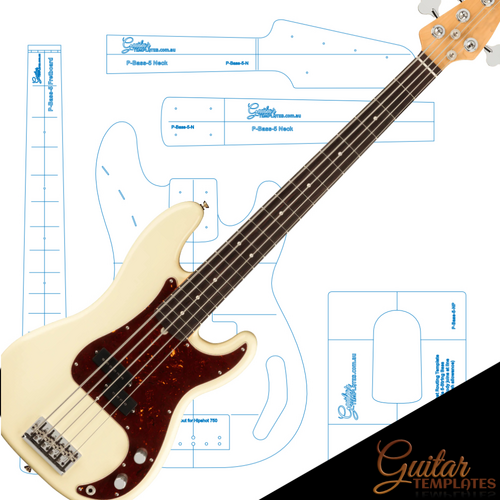 5 String PP Bass Style Template Complete Build Set