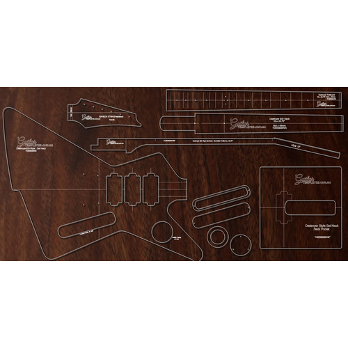 Ibanez Destroyer Style Template Set Neck Build Pack