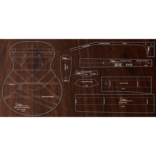 Taylor Style Grand Concert 6 String Acoustic Template Set [Select Template: Complete Build Set]