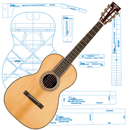Martin 000-12 Style Acoustic Template Build Set